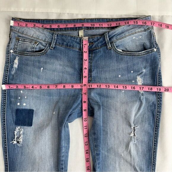 MNG Mango Women’s size 12 Arizona Super Slim Distressed Jeans - Picture 10 of 13